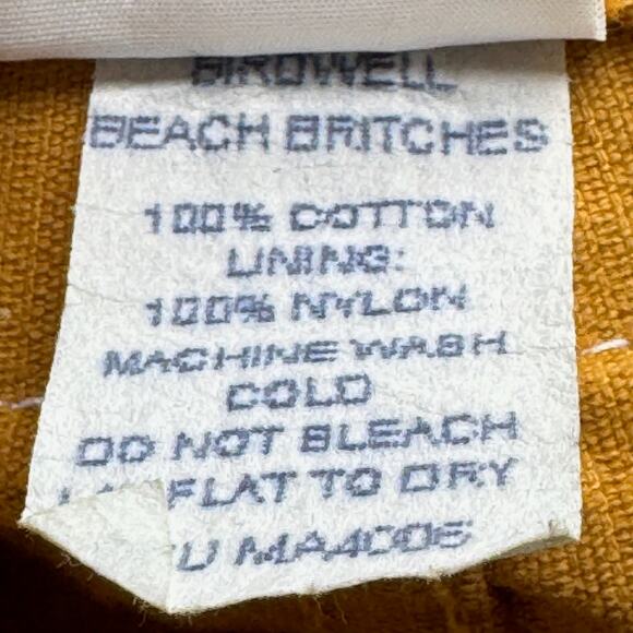 BIRDWELL Men's Beach Britches Corduroy Shorts in Mustard - Picture 6 of 6